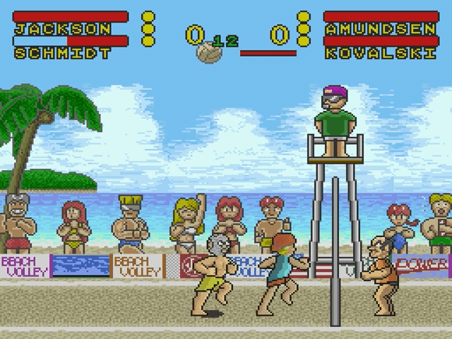 Inazuma Serve da Super Beach Volley screenshot 4 for Super Famicom